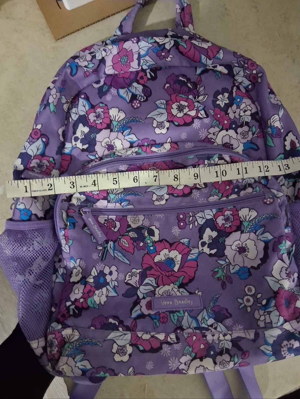 Vera Bradley Lavender Floral Backpack - Picture 9 of 10